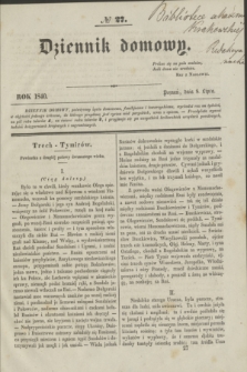 Dziennik domowy. [T.1], № 27 (8 lipca 1840) + wkładka