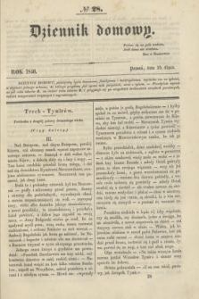 Dziennik domowy. [T.1], № 28 (15 lipca 1840) + wkładka