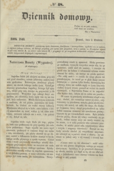 Dziennik domowy. [T.1], № 48 (2 grudnia 1840) + wkładka