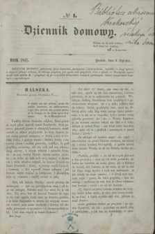 Dziennik Domowy. T.2, № 1 (6 stycznia 1841) + wkładka