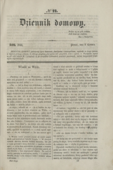 Dziennik Domowy. T.2, № 12 (9 czerwca 1841) + wkładka