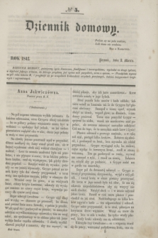 Dziennik Domowy. [T.3], № 5 (2 marca 1842) + wkładka