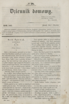 Dziennik Domowy. [T.3], № 18 (1 września 1842) + wkładka