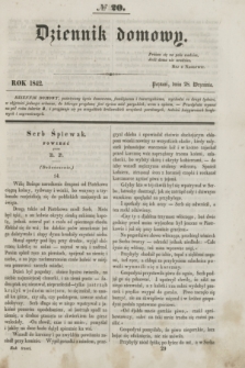 Dziennik Domowy. [T.3], № 20 (28 września 1842) + wkładka