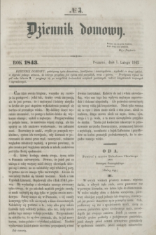 Dziennik Domowy. [T.4], № 3 (1 lutego 1843)