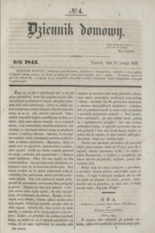 Dziennik Domowy. [T.4], № 4 (15 lutego 1843)