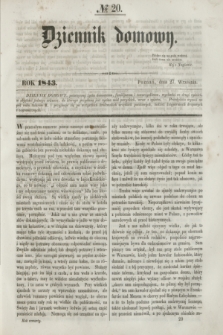 Dziennik Domowy. [T.4], № 20 (27 września 1843)