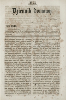 Dziennik Domowy. [T.4], № 23 (8 listopada 1843)