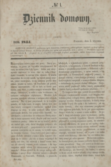 Dziennik Domowy. [T.5], № 1 (3 stycznia 1844)