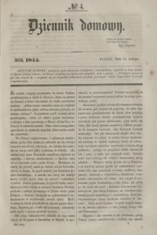Dziennik Domowy. [T.5], № 4 (14 lutego 1844)
