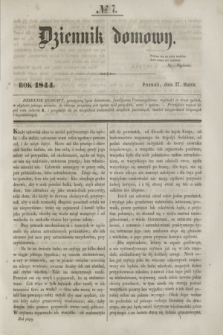 Dziennik Domowy. [T.5], № 7 (27 marca 1844)