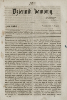 Dziennik Domowy. [T.5], № 17 (14 sierpnia 1844)
