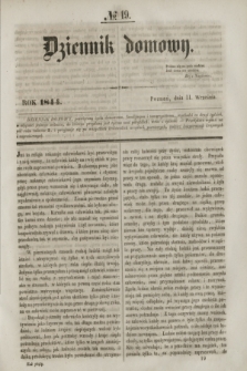 Dziennik Domowy. [T.5], № 19 (11 września 1844)