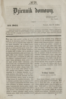 Dziennik Domowy. [T.5], № 26 (18 grudnia 1844)