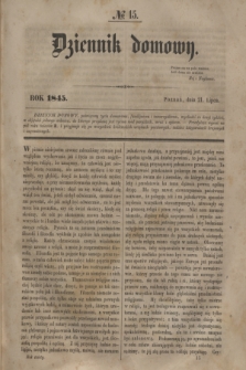 Dziennik Domowy. T.6, № 15 (21 lipca 1845)