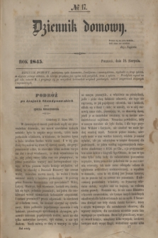 Dziennik Domowy. T.6, № 17 (18 sierpnia 1845)