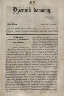 Dziennik Domowy. T.6, № 19 (15 września 1845)