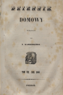 Dziennik Domowy. T.7, Przedmioty zawarte w Dzienniku domowym na rok 1846 (1846)