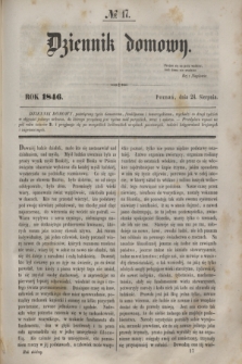 Dziennik Domowy. T.7, № 17 (24 sierpnia 1846)