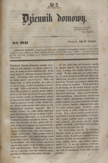 Dziennik Domowy. [T.8], № 2 (25 Stycznia 1847)