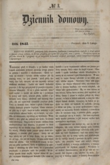 Dziennik Domowy. [T.8], № 3 (8 Lutego 1847)