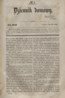Dziennik Domowy. [T.8], № 4 (22 Lutego 1847)