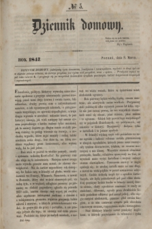 Dziennik Domowy. [T.8], № 5 (8 Marca 1847)