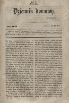 Dziennik Domowy. [T.8], № 6 (22 marca 1847)