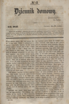 Dziennik Domowy. [T.8], № 13 (28 czerwca 1847)