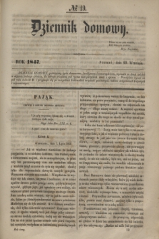Dziennik Domowy. [T.8], № 19 (20 Września 1847)