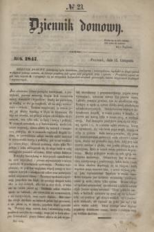 Dziennik Domowy. [T.8], № 23 (15 lipca 1847)