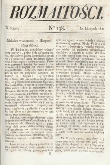 Rozmaitości : oddział literacki Gazety Lwowskiej. 1822, nr 138