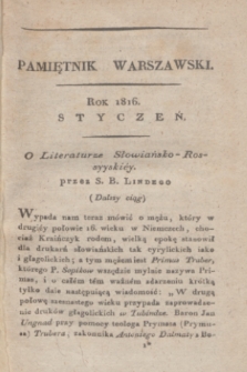 Pamiętnik Warszawski : czyli dziennik nauk i umieiętności. 1816, [T.4], [1] (styczeń)