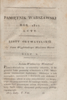 Pamiętnik Warszawski : czyli dziennik nauk i umieiętności. [R.3], [T.7], [2] (luty 1817)