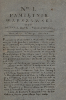 Pamiętnik Warszawski. R.5, T.13, ner 1 (styczeń 1819)
