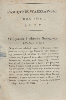 Pamiętnik Warszawski. R.5, T.13, ner 2 (luty 1819) + dod.