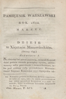 Pamiętnik Warszawski. R.6, T.16, [ner 3] (marzec 1820)