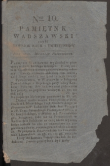 Pamiętnik Warszawski. R.6, T.18, ner 10 (październik 1820)