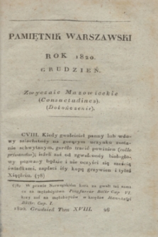 Pamiętnik Warszawski. R.6, T.18, [Ner 12] (grudzień 1820)