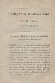Pamiętnik Warszawski. R.7, T.19, [ner 1] (1 stycznia 1821)