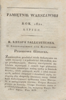 Pamiętnik Warszawski. R.7, T.20, [Ner 7] (lipiec 1821) + wkładka