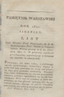 Pamiętnik Warszawski. R.7, T.20, [Ner 8] (sierpień 1821) + wkładka