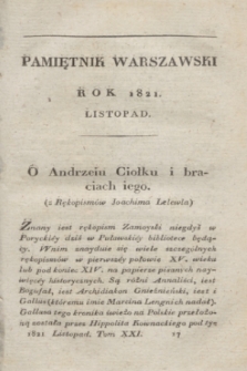 Pamiętnik Warszawski. [R.7], T.21, [ner 11] (listopad 1821)