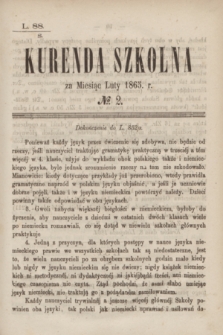 Kurenda Szkolna za Miesiąc Luty 1865, № 2