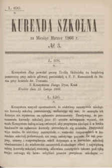 Kurenda Szkolna za Miesiąc Marzec 1866, № 3