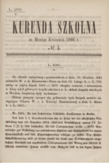 Kurenda Szkolna za Miesiąc Kwiecień 1866, № 4