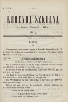 Kurenda Szkolna za Miesiąc Wrzesień 1866, № 9
