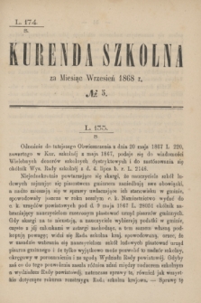 Kurenda Szkolna za Miesiąc Wrzesień 1868, № 5