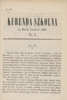 Kurenda Szkolna za Miesiąc Czerwiec 1869, nr 5