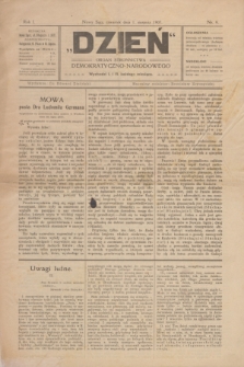 Dzień : organ Stronnictwa Narodowo-Demokratycznego. R.1, nr 9 (1 sierpnia 1907)